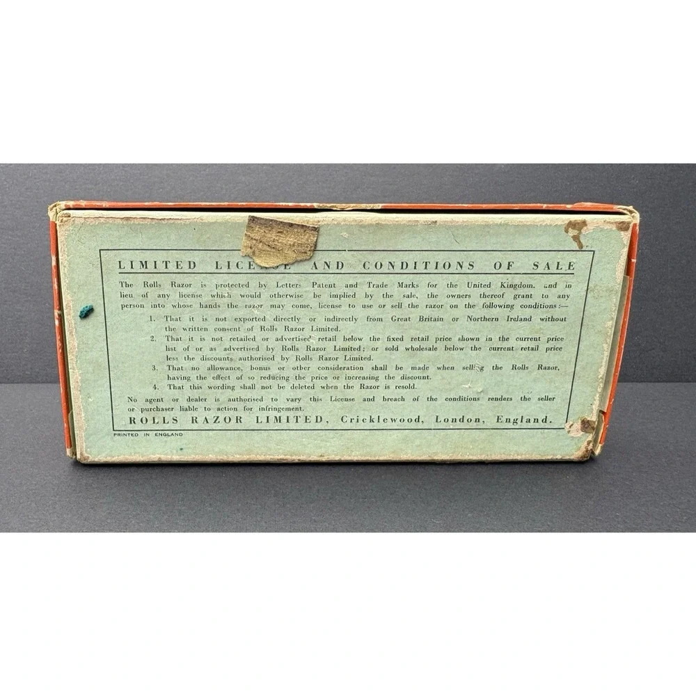 Vintage barber mens Rolls Razor Imperial 2 blade shaver kit original box 1930's